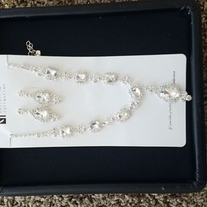 New Christina collection rhinestone necklace set